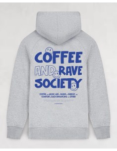 Hoodie "Coffee society" gris 2
