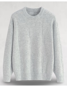 Pull uni "Square" gris