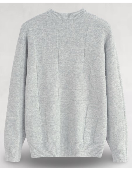 Pull uni "Square" gris