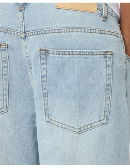 Jeans coupe large bleu ciel