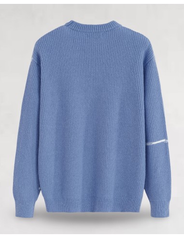 Pull en maille artistique bleu ciel
