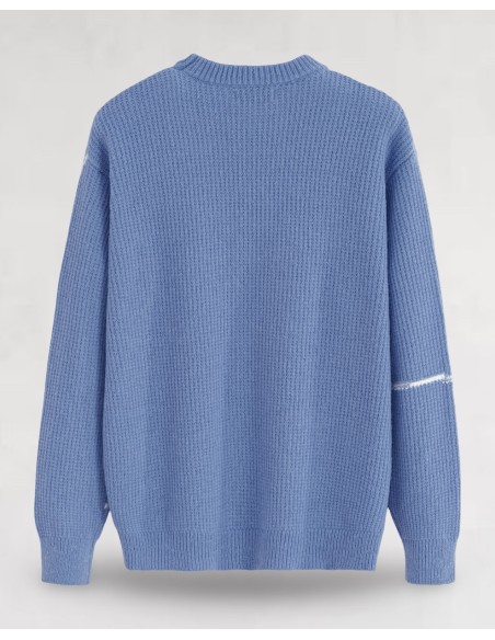 Pull en maille artistique bleu ciel