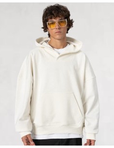 Sweat à capuche basique blanc