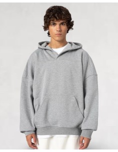 Sweat à capuche basique gris clair