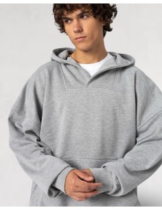 Sweat à capuche basique gris clair 2