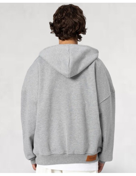 Sweat à capuche basique gris clair