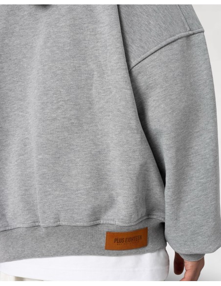 Sweat à capuche basique gris clair