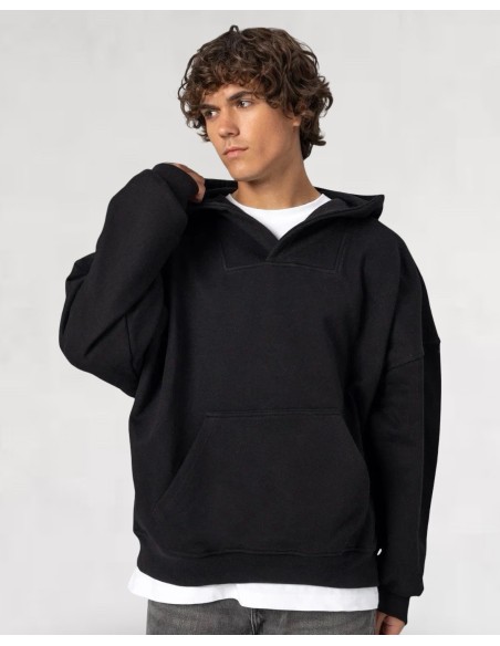 Sweat à capuche basique noir