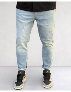 Jeans Tapered Boyfriend bleu clair