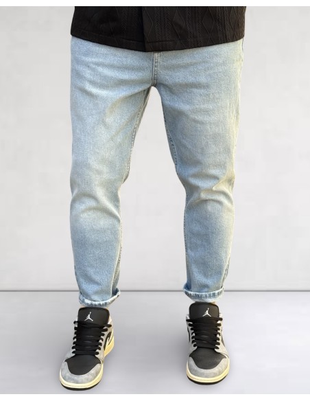 Jeans Tapered Boyfriend bleu clair