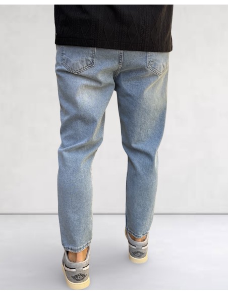 Jeans Tapered Boyfriend bleu clair