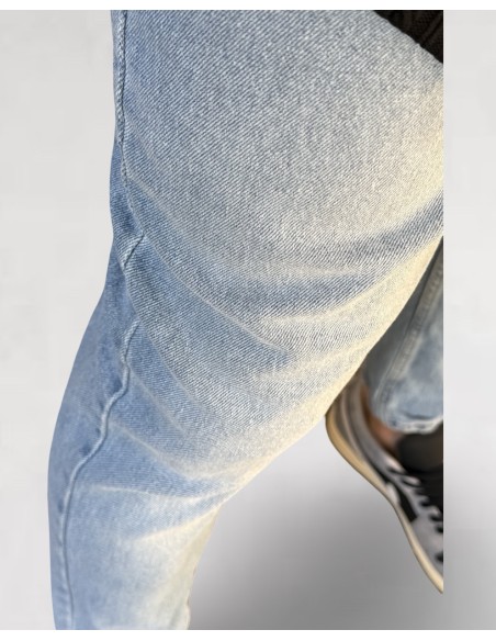 Jeans Tapered Boyfriend bleu clair