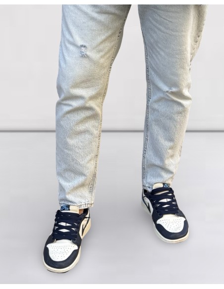 Jeans Tapered Boyfriend bleu clair