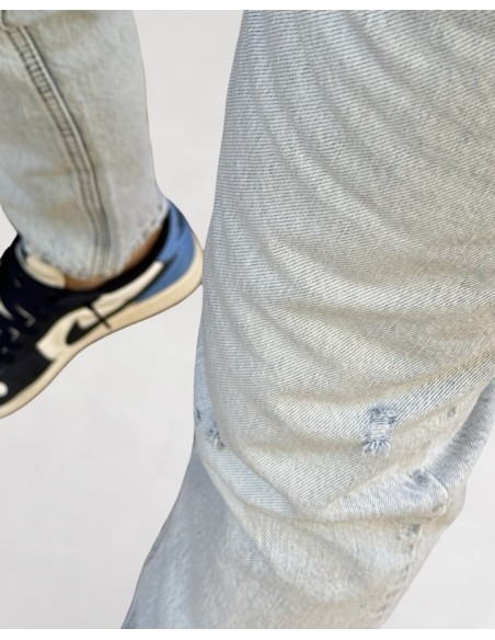 Jeans Tapered Boyfriend bleu clair