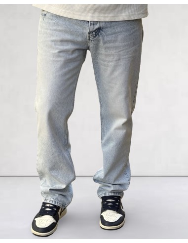 Jeans coupe droite bleu clair