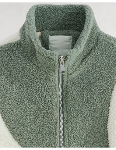 Veste zippée verte "BOREAL" style sherpa