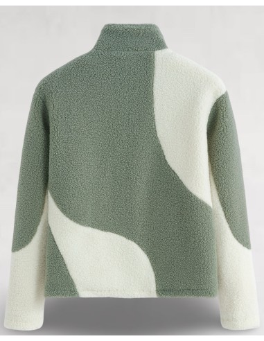 Veste zippée verte "BOREAL" style sherpa