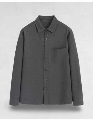Chemise à manches longues anthracite