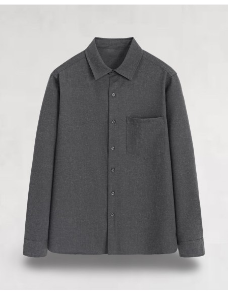 Chemise à manches longues anthracite