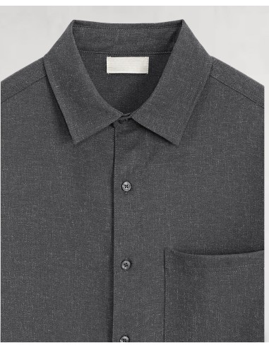 Chemise à manche longue anthracite