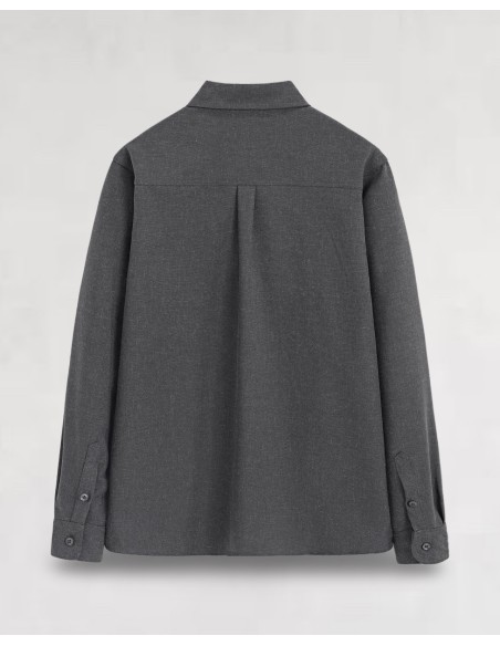 Chemise à manches longues anthracite
