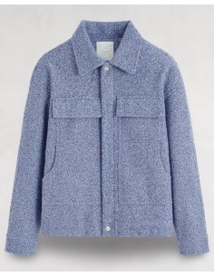 Veste épaisse zippée "CLOUD" bleu ciel