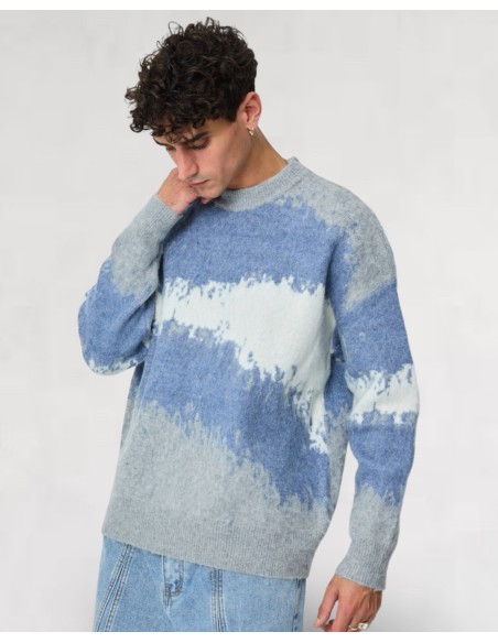 Pull en maille "GRAPHIC" bleu ciel