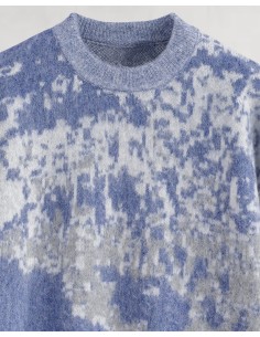 Pull en maille "SONAR" bleu ciel 2