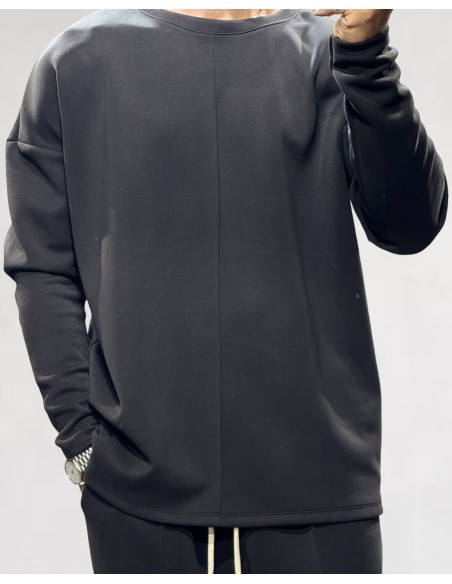 Ensemble "TRACKSUIT" jogging fluide noir