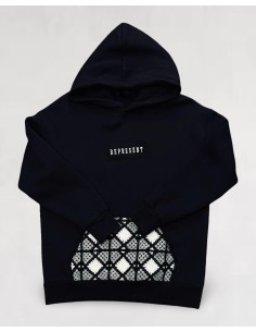 Hoodie noir "REPRESENT" avec sa poche en crochet