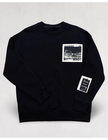 Sweat Crewneck noir "PATCHS"