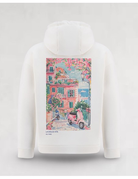 Hoodie blanc "DOLCE VITA"