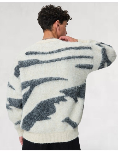 Pull en maille structuré "ZEBROU" écru