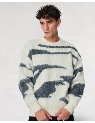 Pull en maille structuré "ZEBROU" écru Pull en maille structuré "ZEBROU" écru