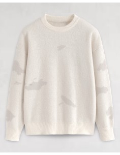 Pull en maille structuré "CLOUD" écru