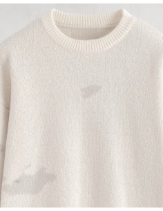 Pull en maille structuré "CLOUD" écru 2