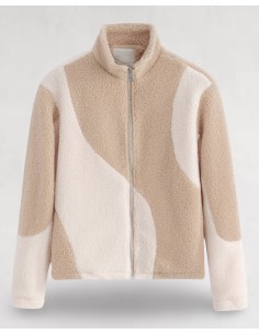 Veste zippée beige "BOREAL" style sherpa