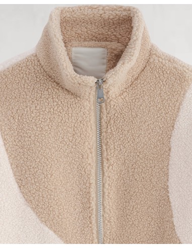 Veste zippée beige "BOREAL" style sherpa