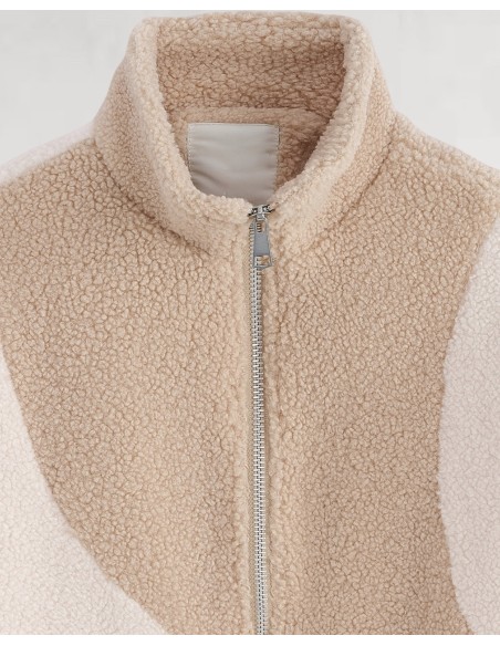 Veste zippée beige "BOREAL" style sherpa