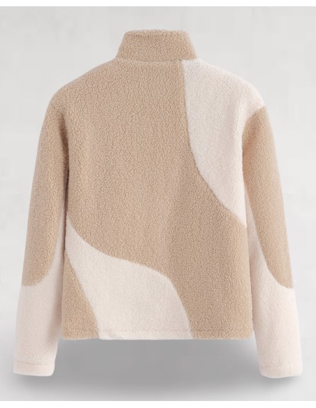 Veste zippée beige "BOREAL" style sherpa
