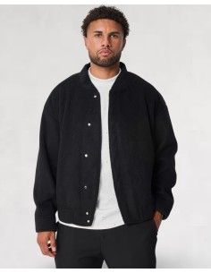 Veste noire coupe "JAPAN" melange de laine