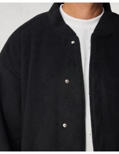 Veste noire coupe "JAPAN" melange de laine 2