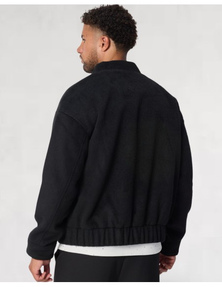 VESTE NOIRE COUPE "JAPAN" MELANGE DE LAINE