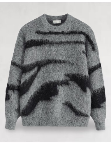 Pull gris en maille structuré "ZEBROU" Pull gris en maille structuré "ZEBROU"