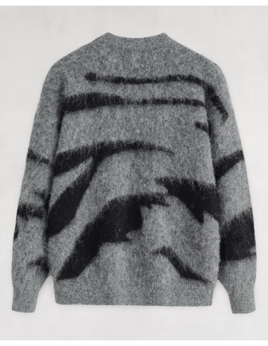 Pull gris en maille structuré "ZEBROU" Pull gris en maille structuré "ZEBROU"