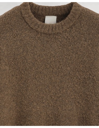 Pull regular fit marron mélange de... Pull regular fit marron mélange de...