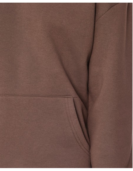 Hoodie classique uni marron