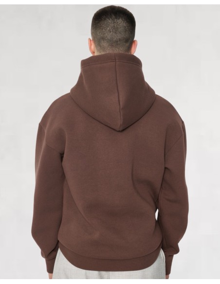 Hoodie classique uni marron
