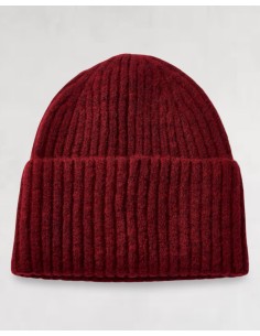 Bonnet en maille uni rouge