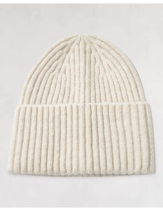 Bonnet en maille uni beige